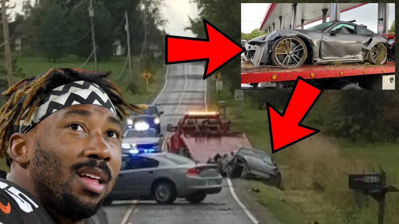 Cleveland Browns DE MYLES GARRETT Involved in Car ACCIDENT! FLIPPED Porsche Multiple Times!