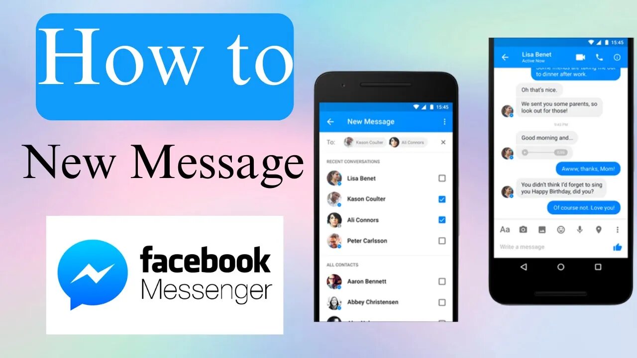 How to start a new message on facebook messenger