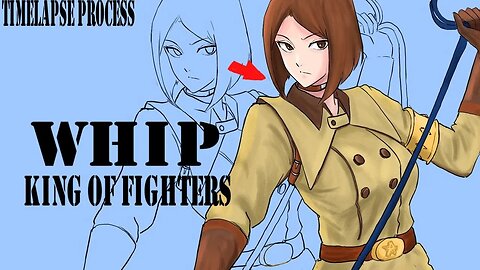 Whip (KOF) - Drawing Delivery - timelapse process~!!?? - 9-7-23