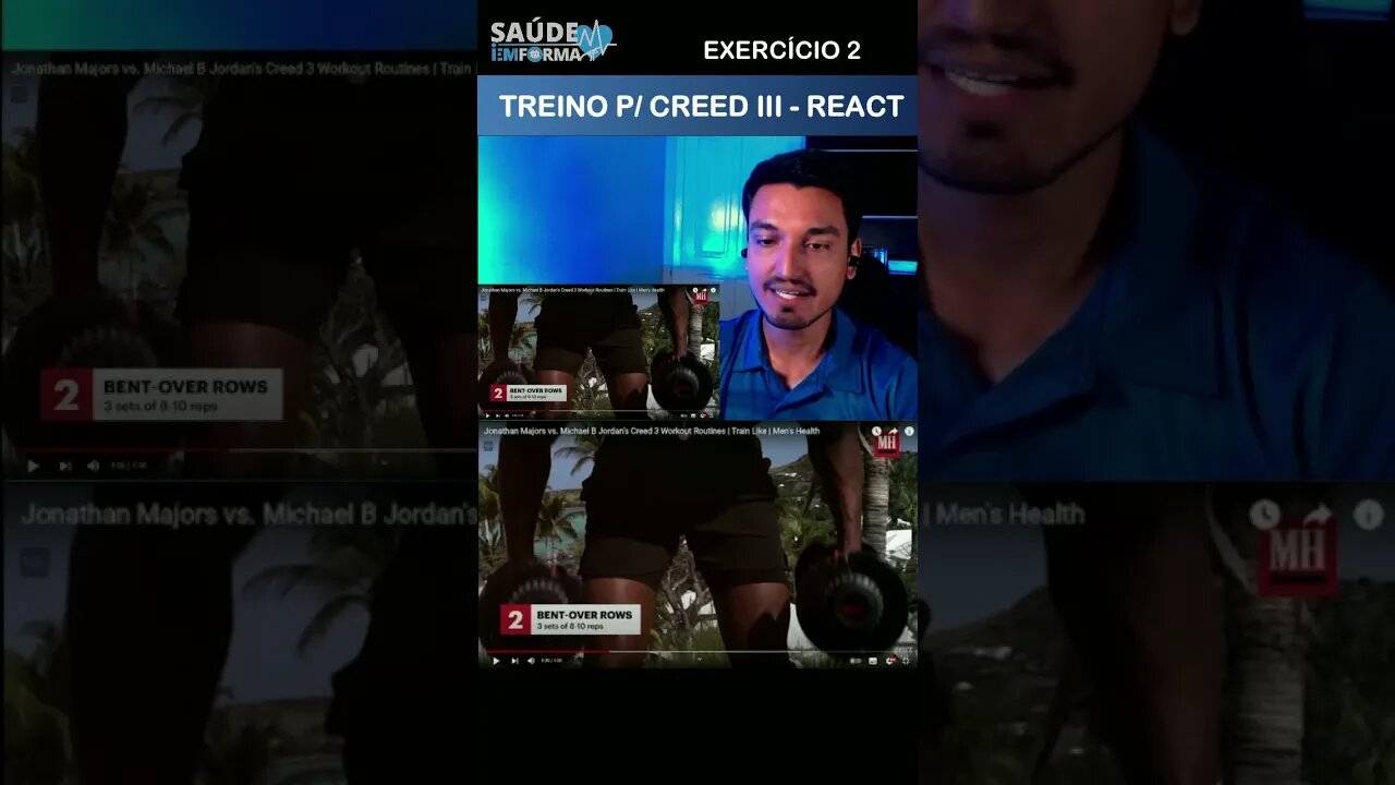 React TREINO de MICHAEL B JORDAN p/ #CREED3🏋Exercício *2 💪#michaelbjordan #treino #musculação