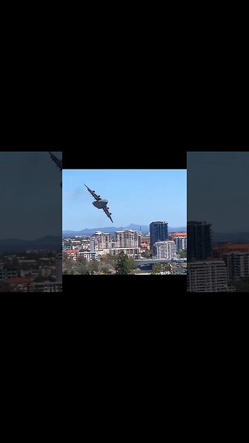 Watch #Crazy #GlobeMaster C17 Low Pass Training Through Buildings #fighterJet #Pilot #Flying
