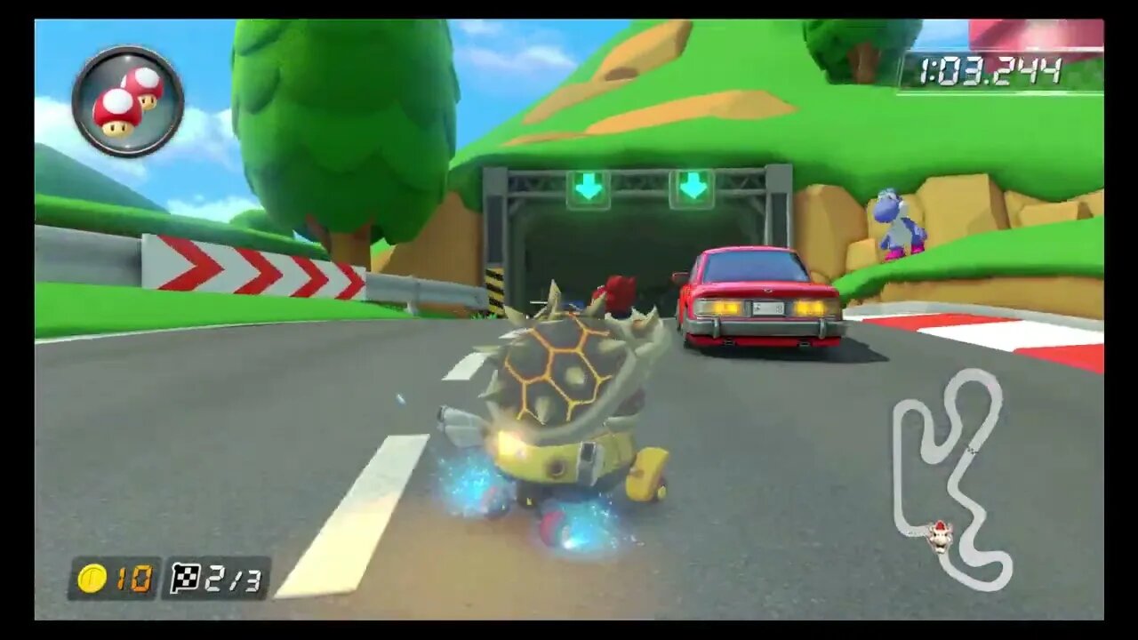 Mario Kart 8 Deluxe Time Trials - DS Shroom Ridge (150cc) - 1:55.044