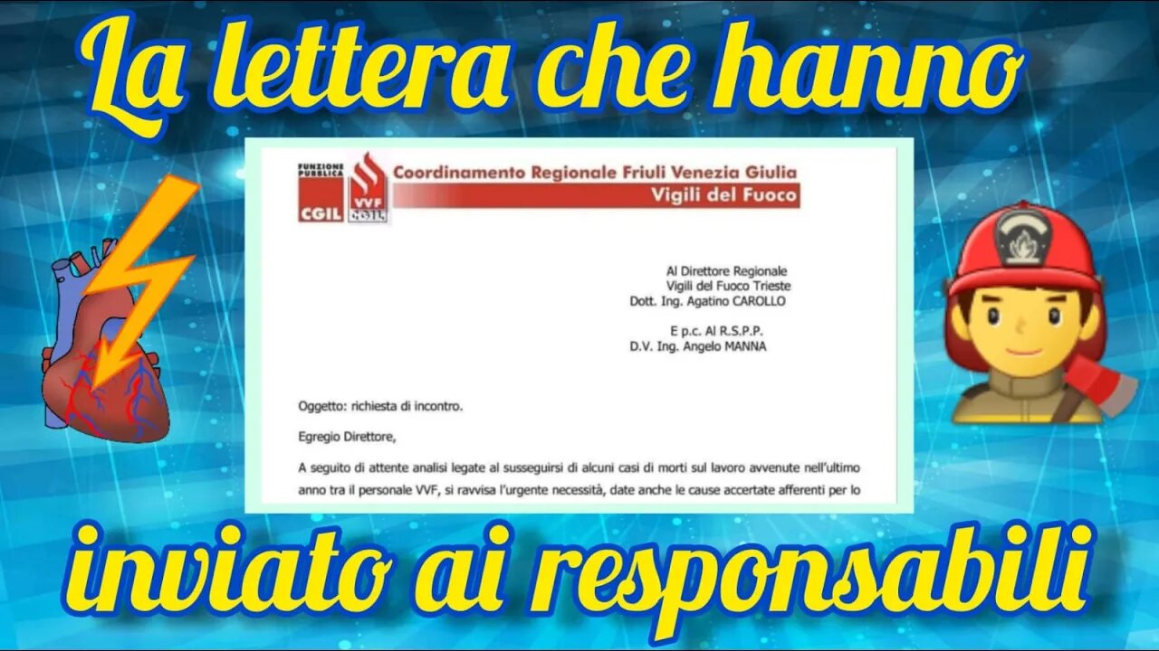 I sindacati dei Vigili del fuoco vogliono fare chiarezza sulle morti improvvise!