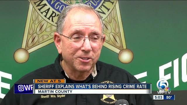 Sheriff William Snyder talks about rising crime rate in Martin County