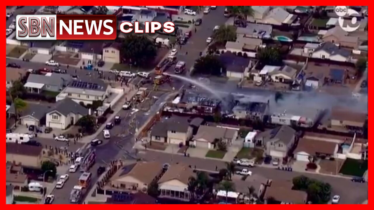 Emerging Report of a Plane Crash Into Several Homes Near San Diego, CA. - 4404