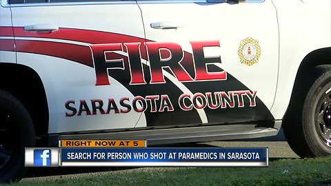 Shots fired at Sarasota ambulance while paramedics respond to call, police search for shooter