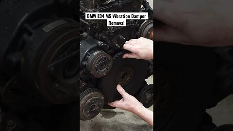 BMW E34 M5 Vibration Damper Removal #cars #bmw #bmwm5 #bmwe34 #diy #restoration #automotive #tools