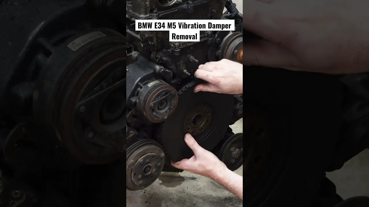 BMW E34 M5 Vibration Damper Removal #cars #bmw #bmwm5 #bmwe34 #diy #restoration #automotive #tools