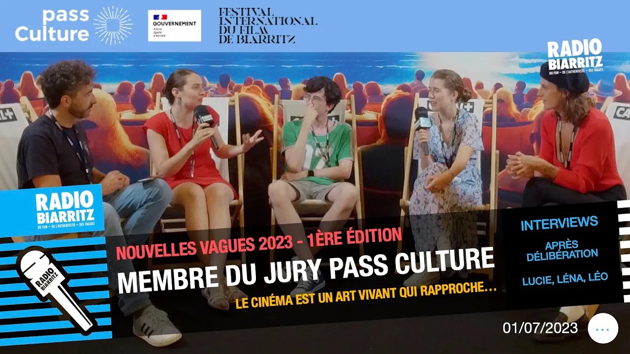 Nouvelles Vagues 2023 interview du Jury Pass Culture Lucie, Léna et Léo