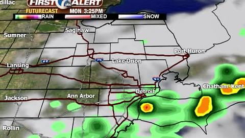 Clouds and showers today