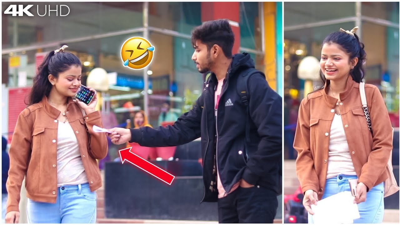 Giving😍Romantic😂Letter✉ to Indian Girl's with a funny Twist! || Amazing Reactions! ||