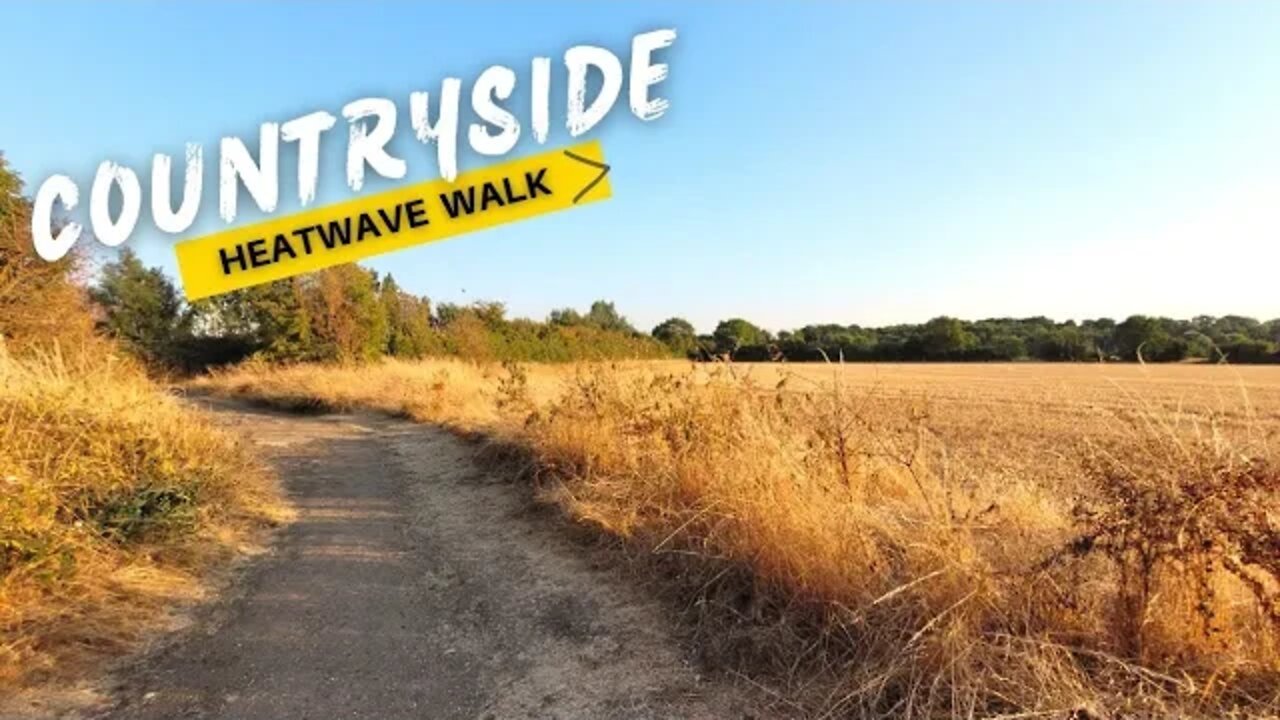 Walking in 39 degrees HOT weather to Fairford Lake - UK HEATWAVE || English Countryside