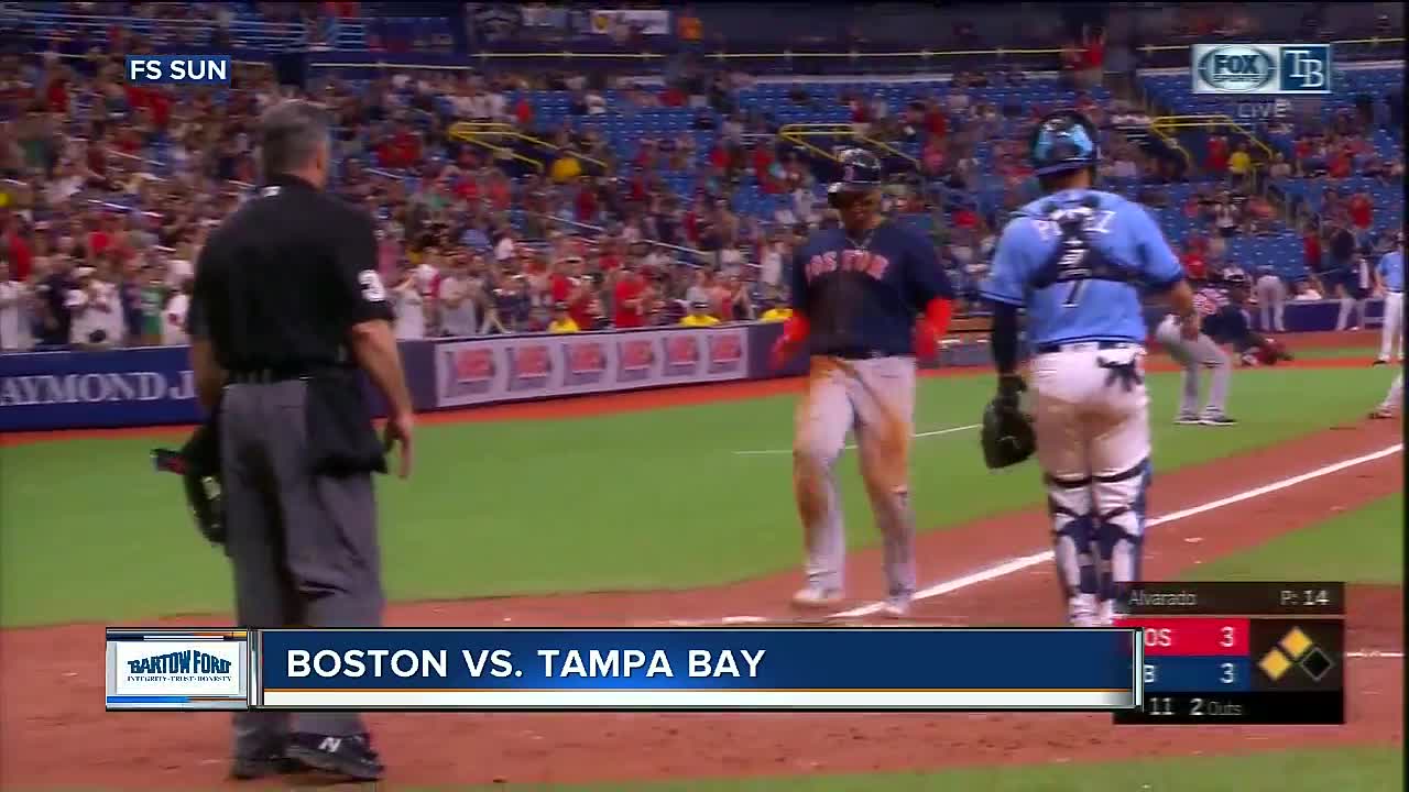 Boston Red Sox beat AL East-leading Tampa Bay Rays 4-3 in 11 to finish sweep