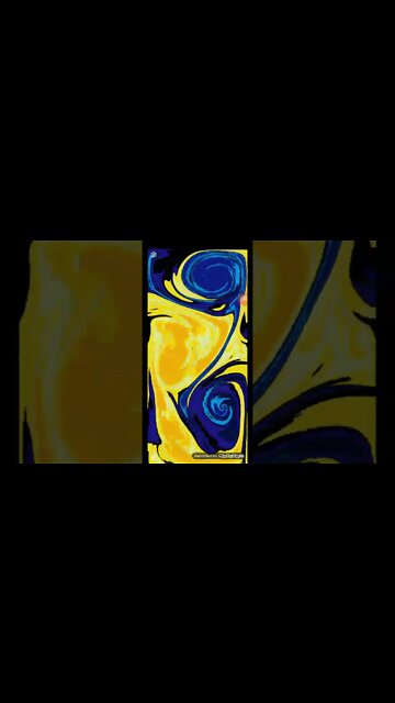 #shorts Magic fluids app for Android. blue and yellow goo 1