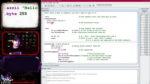 Hello world with RARS! - RiscV - Lesson H1