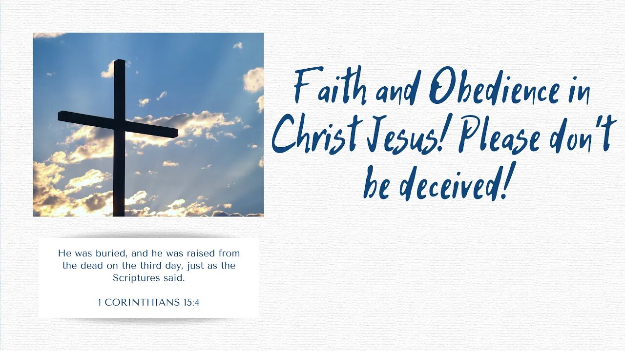 Faith and obedience in Christ Jesus till death