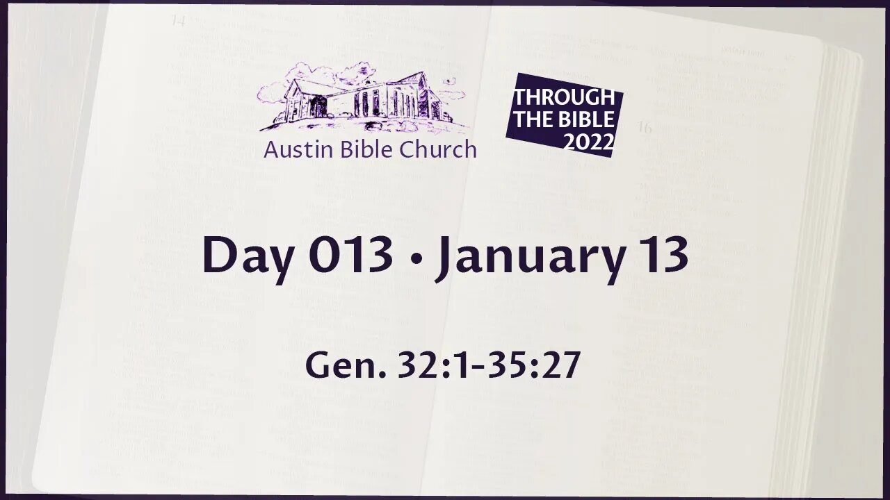 Through the Bible 2022 (Day 013)