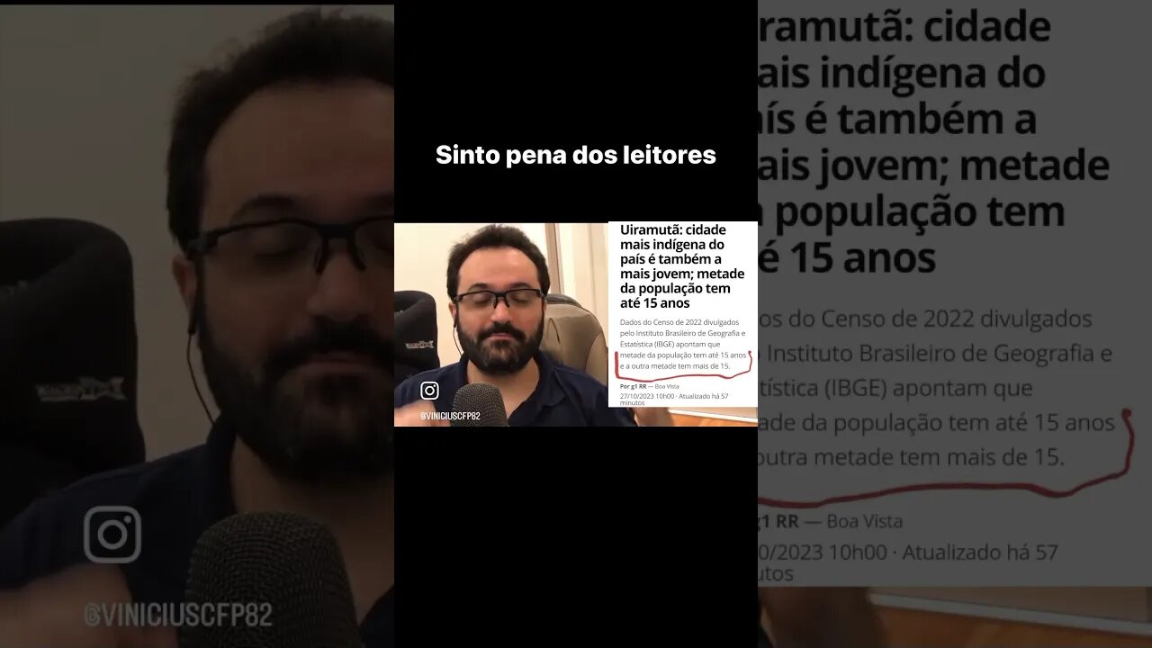 Sinto pena dos leitores…