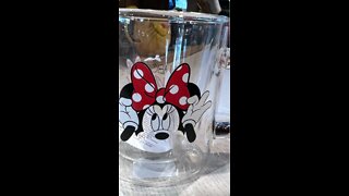 Disney Parks Minnie Mouse Clear Glass Mug #shorts