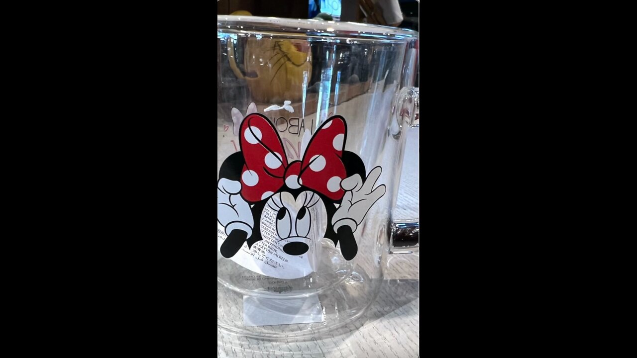 Disney Parks Minnie Mouse Clear Glass Mug #shorts