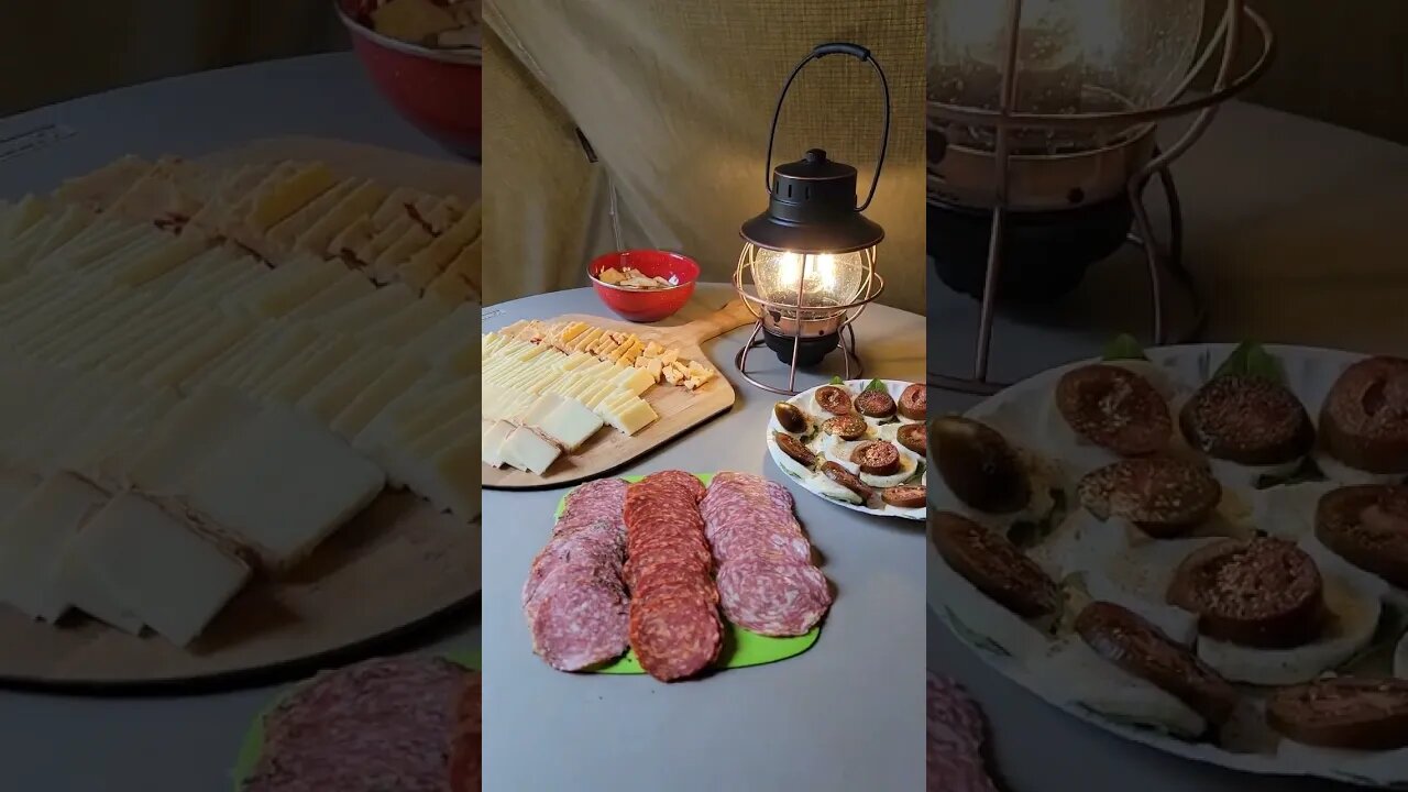 Charcuterie at camp Overland Expo day