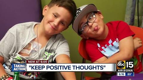 10-year-old cancer patient making zipper T-shirts for kids like him