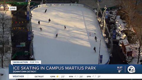 Ice Skating in Campus Martius Park