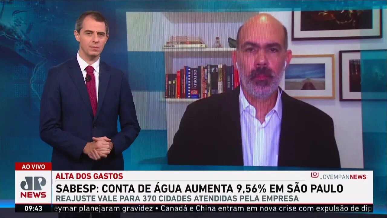 Conta de água aumenta 9,56% em SP a partir desta quarta-feira (10); Schelp e Capez analisam