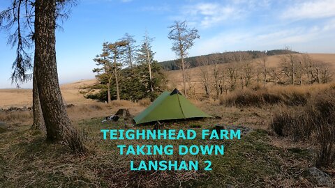 Taking Down lightweight trekking pole tent.Dartmoor. short version