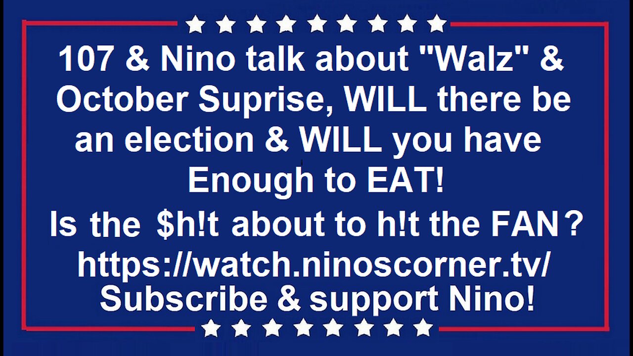 Nothing can STOP WALZ coming, will you be ready?