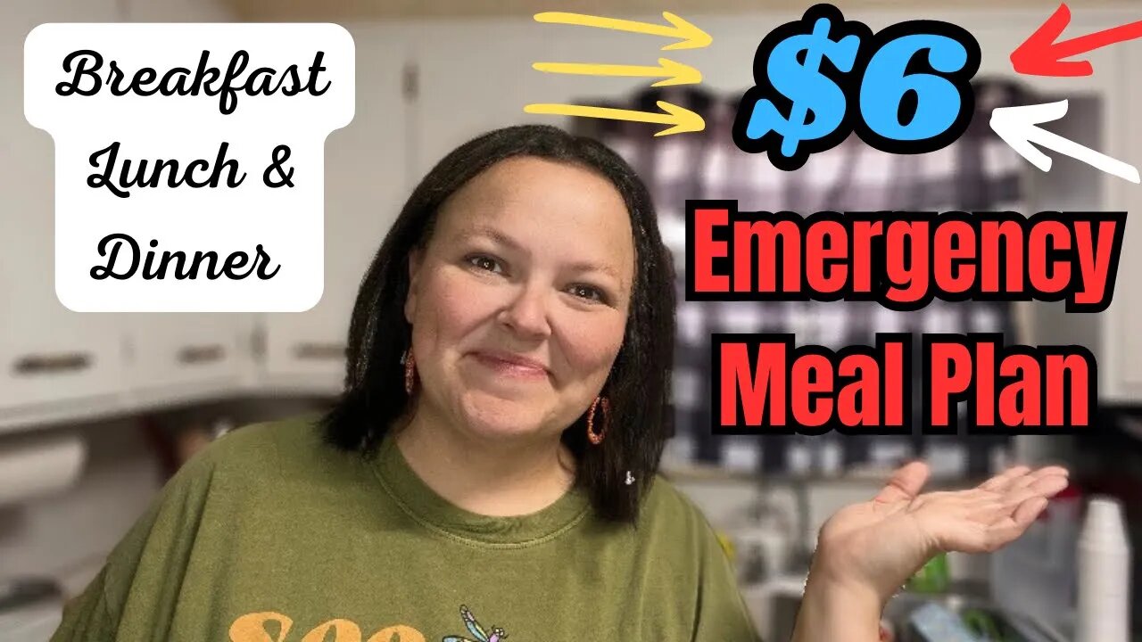 **NEW** $6 EMERGENCY Meal Plan || Family of 5 Breakfast, Lunch, & Dinner || Cheap Meals