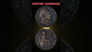 United Kingdom 1 Farthing 1835.#shorts #coinnotesz