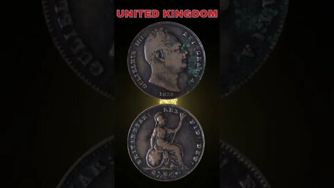 United Kingdom 1 Farthing 1835.#shorts #coinnotesz