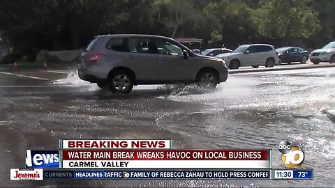 Water main break wreaks havoc on business