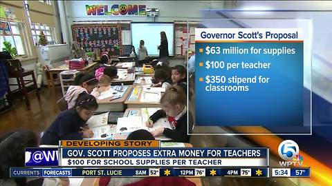 Florida Gov. Scott wants to spend more on teacher supplies