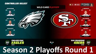 Madden Nfl 23 Eagles Vs 49ers Simulation Franchise S2 Playoffs R1