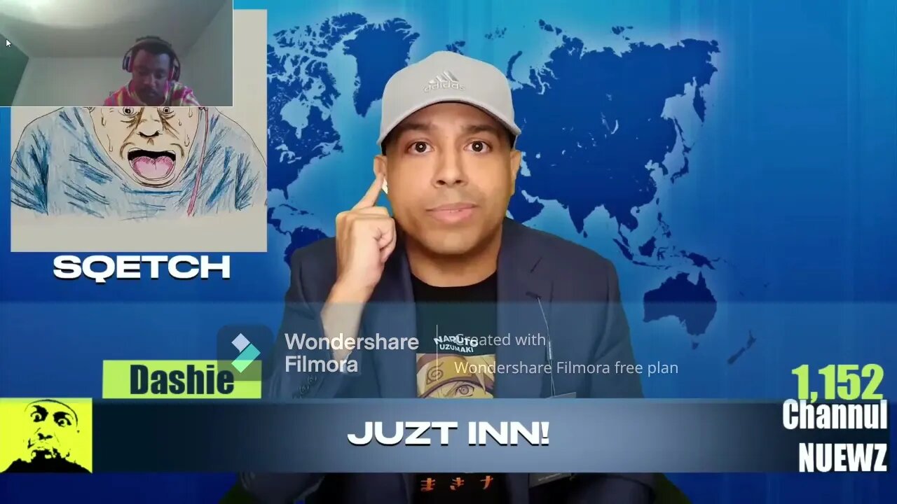 husleteaking reactino to GHETTO NEWS ANCHOR