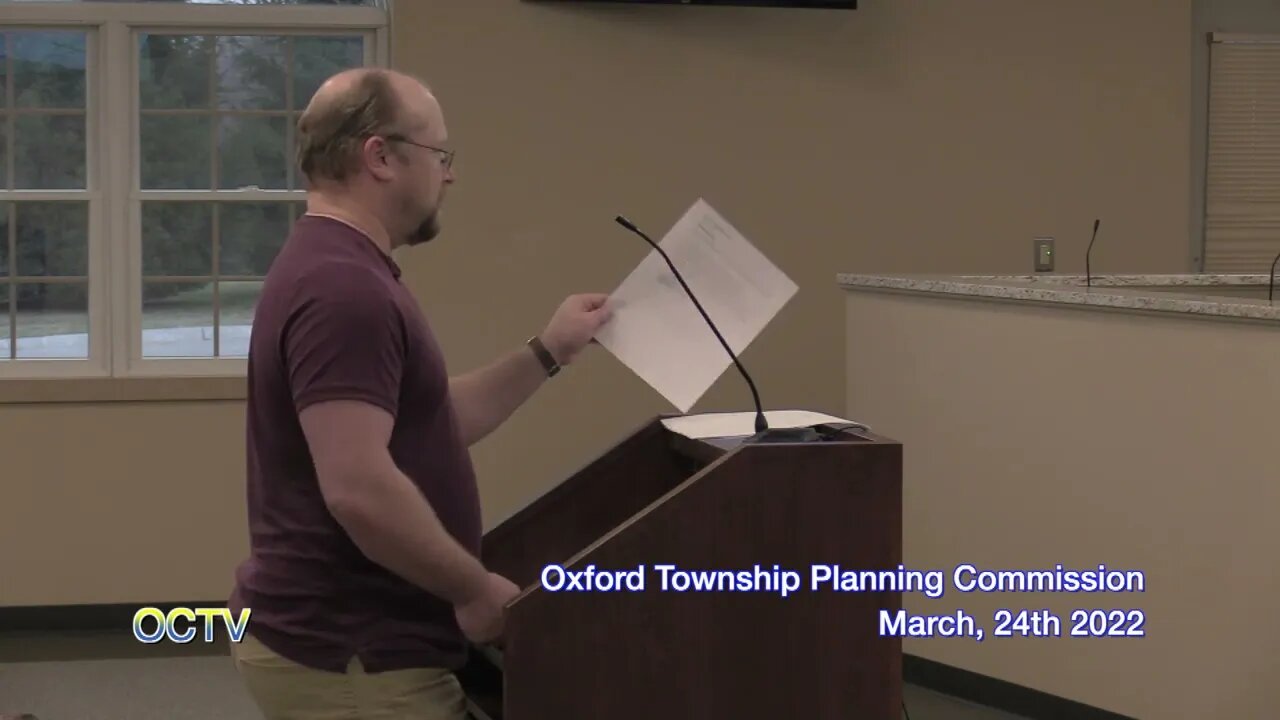 Oxford Township Planning Commission Meeting March, 24th 2022