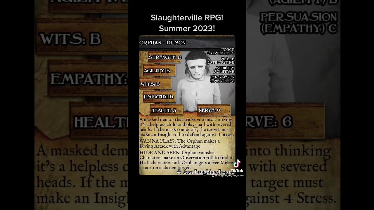 #Slaughterville #RPG #horrorrpg #horror #roleplaying #LaughingRogue Some cards for the game