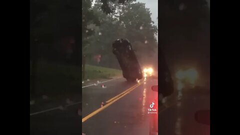 Car floats in mid air in a storm #shorts #cars #cleancar #supercars #funny #awesome #funny #lowrider