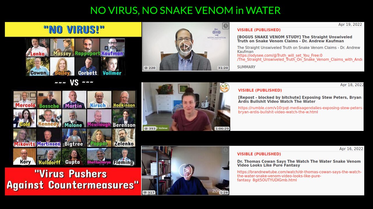 Simple TikTok video censored - No Virus, No snake venom in water