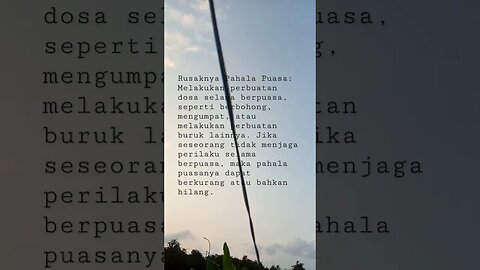 RUSAKNYA PAHALA PUASA