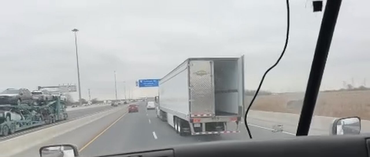 Truck Driving With Doors Open