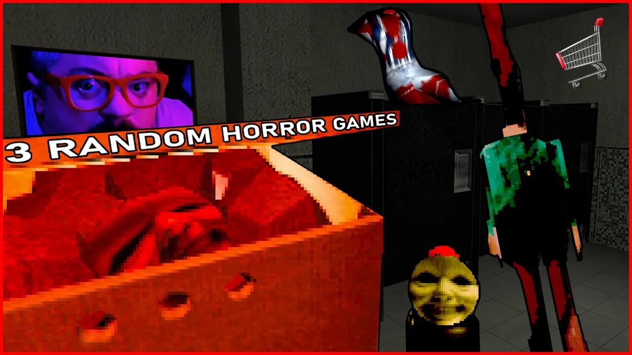 Feeding Mr Lupin, Escaping The Stalls + A Killer Shopping Cart | 3 RANDOM HORROR GAMES.