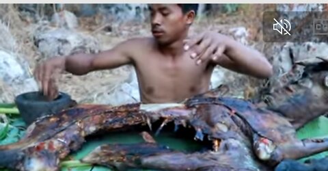 Adventure in forest bezoar hunting cooking eating