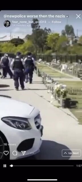 Austrália - people arrested to visites cemiteries or more scare Videos to lock people at home?