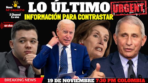 EN VIVO: ANÁLISIS NOTICIAS 19 DE NOVIEMBRE 2021, EMISIÓN 7:30 PM COLOMBIA.