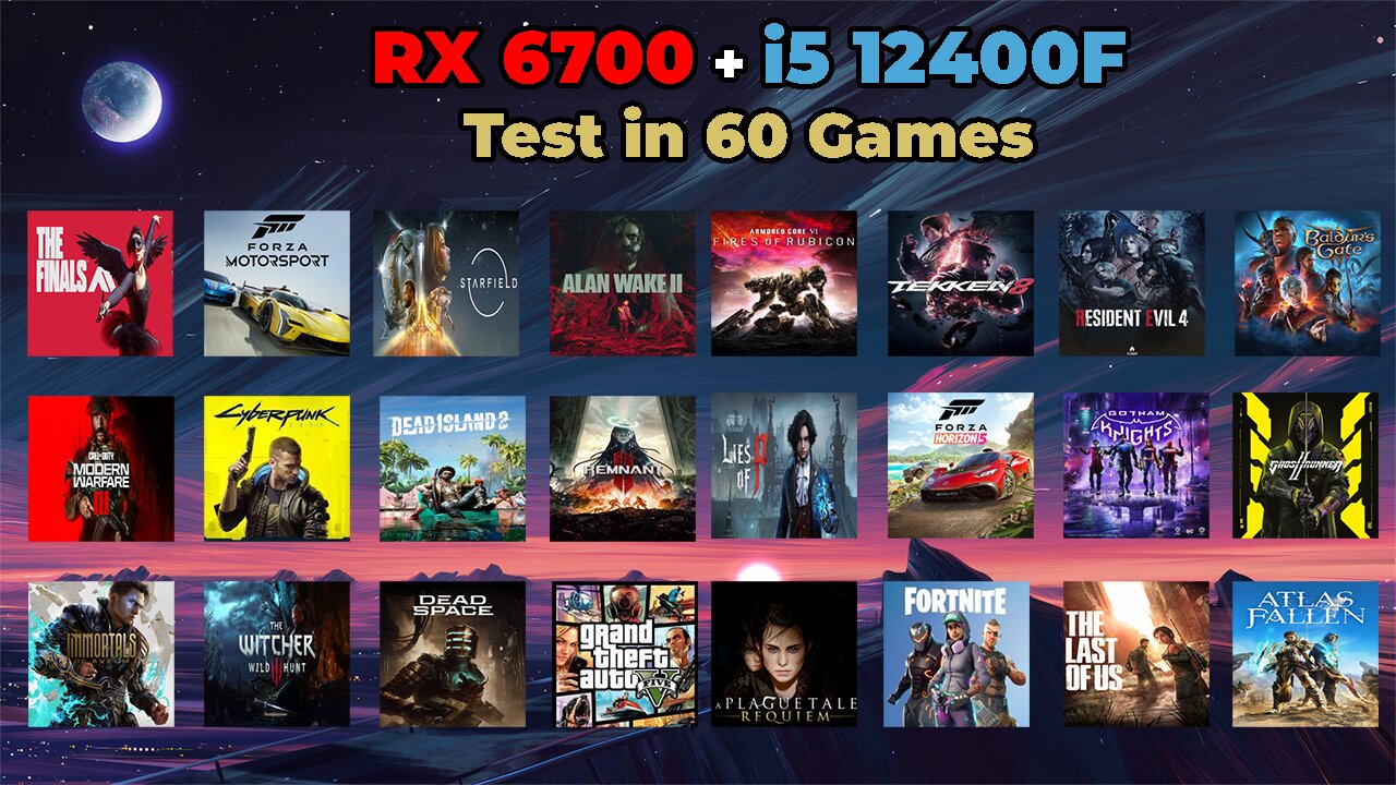 60 Games Test | RX 6700 | i5 12400F | Benchmarks