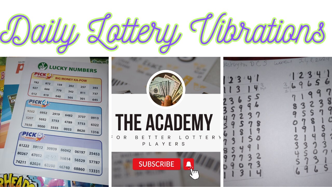 Daily Lottery Vibrations 7/8/24 Lottery Predictions and News