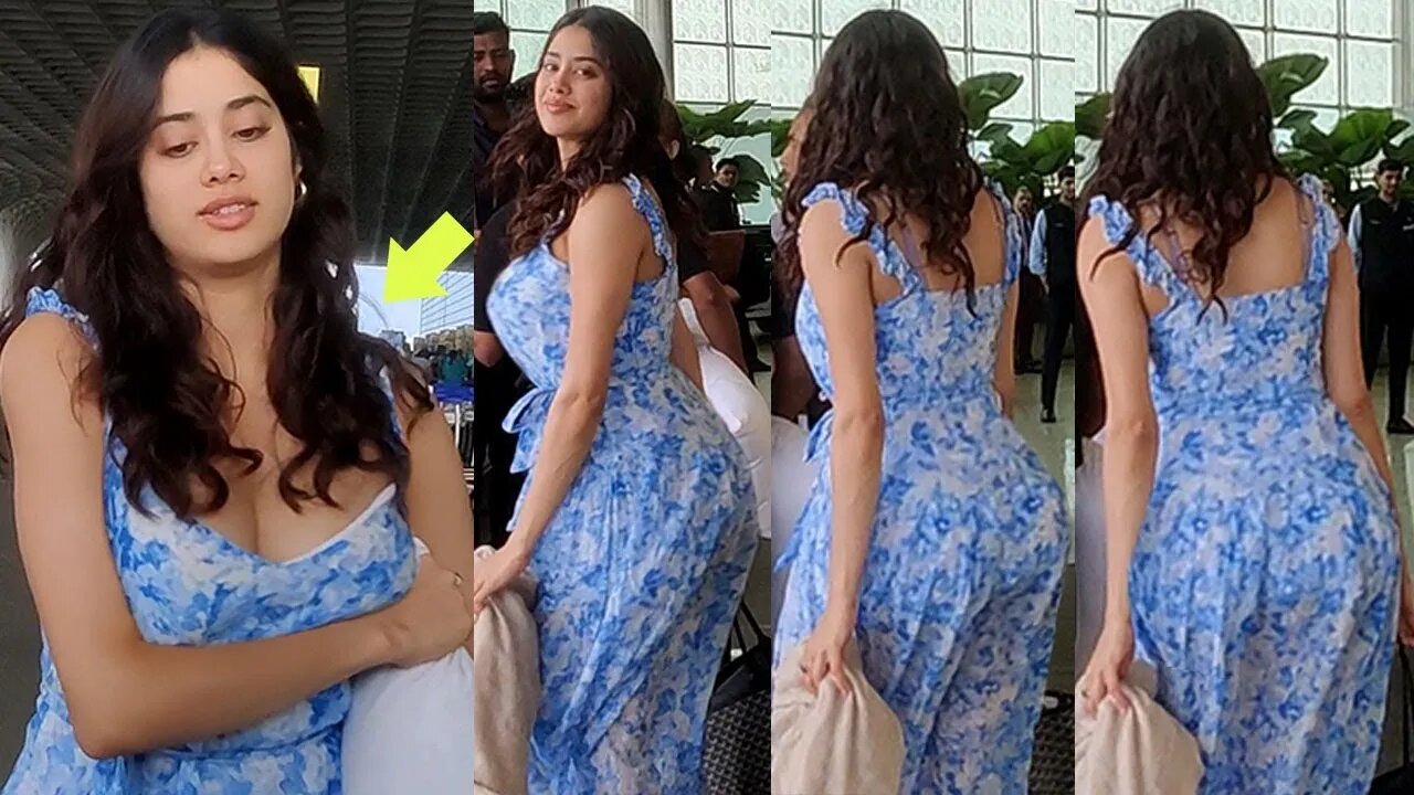 Baapre!! Baap Yeh क्या Dikh Gaya 😱😲 Janhvi Kapoor Flaunts Her Huge Figur In Eazy Breeze Florish OT